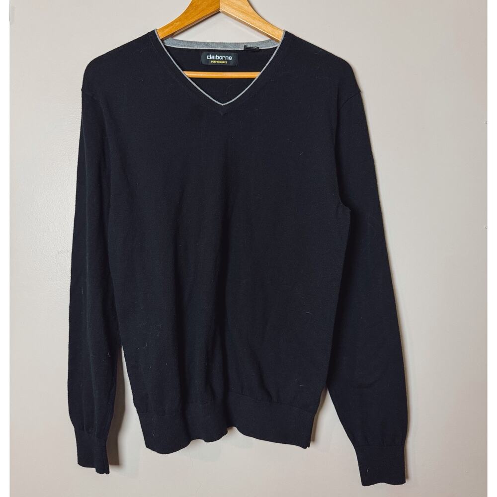 Claiborne Men’s Black/Grey Performance Thermolite Sweater Medium